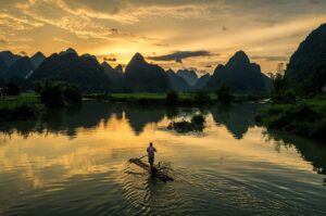 fisherman, fishing, sunset, calm, lake, nature, fisherman, fishing, fishing, fishing, fishing, calm, calm, calm, calm, calm, lake
